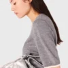Jersey de manga corta con pedrería