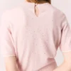 Jersey de manga corta con pedrería