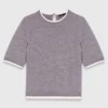 Jersey de manga corta con pedrería