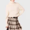 Kilt a cuadros con pedrería