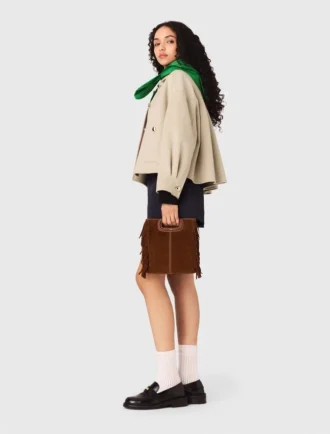 M Bag de ante con pespuntes
