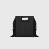 M Bag de piel lisa con flecos M Bag de piel lisa con flecos
