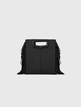 M Bag de piel lisa con flecos