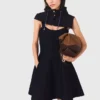 Mini vestido babydoll de punto Mini vestido babydoll de punto