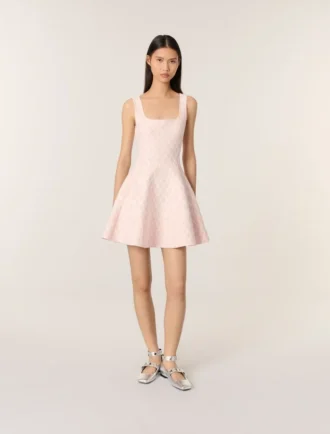 Mini vestido de punto jacquard