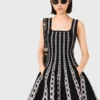 Mini vestido de punto jacquard