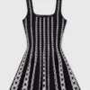 Mini vestido de punto jacquard
