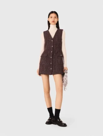 Mini vestido de tweed