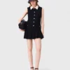 Mini vestido de tweed con cuello desmontable Mini vestido de tweed con cuello desmontable