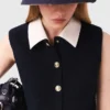 Mini vestido de tweed con cuello desmontable Mini vestido de tweed con cuello desmontable