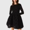 Minivestido acampanado de terciopelo