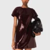 Minivestido bordado con lentejuelas Minivestido bordado con lentejuelas