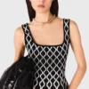 Minivestido de punto estampado