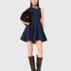 Minivestido vaquero con volantes