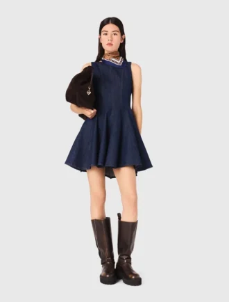 Minivestido vaquero con volantes