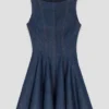 Minivestido vaquero con volantes
