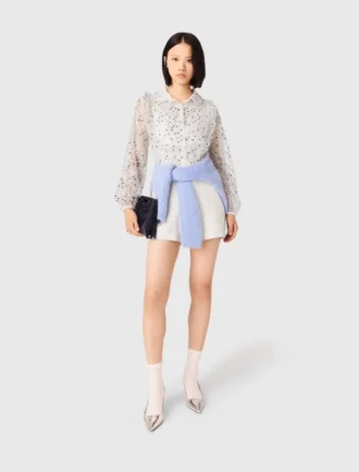 Mono de tweed con lentejuelas