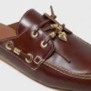 Mules de barco de piel