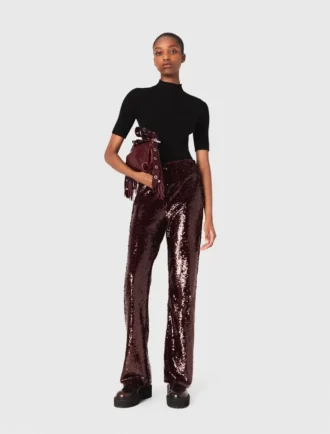 Pantalones bordados con lentejuelas