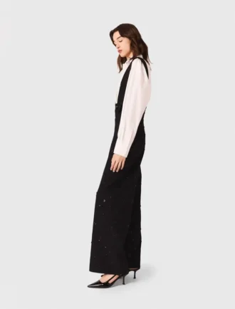 Pantalones bordados con tirantes
