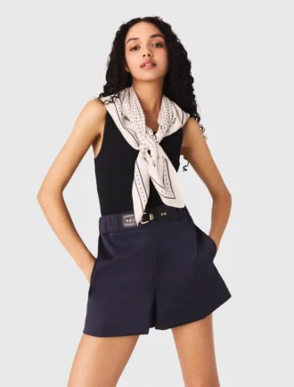 Pantalones cortos con efecto satinado