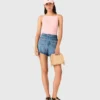 Pantalones cortos de denim trenzado