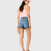 Pantalones cortos de denim trenzado