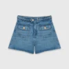 Pantalones cortos de denim trenzado