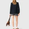 Pantalones cortos de punto con pedrería