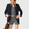 Pantalones cortos de punto con pedrería