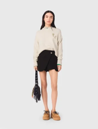 Pantalones cortos de traje con efecto de capas