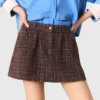 Pantalones cortos de tweed con cintura elástica