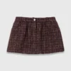 Pantalones cortos de tweed con cintura elástica