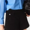 Pantalones cortos de tweed con pedrería