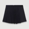 Pantalones cortos plisados de corte recto