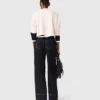 Pantalones de algodón con cinturón de cuero
