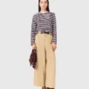 Pantalones de algodón de pierna ancha
