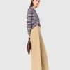 Pantalones de algodón de pierna ancha