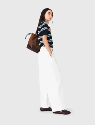 Pantalones de algodón de pierna ancha