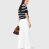 Pantalones de algodón de pierna ancha