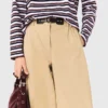 Pantalones de algodón de pierna ancha