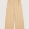Pantalones de algodón de pierna ancha