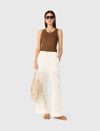 Pantalones de encaje guipur
