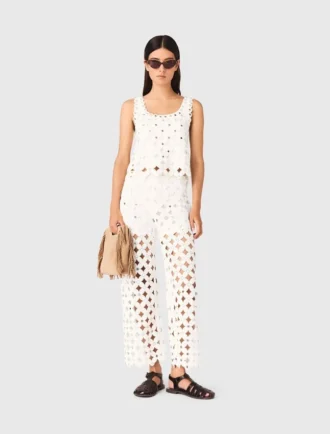 Pantalones de ganchillo con espejos