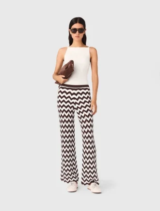 Pantalones de ganchillo en zigzag