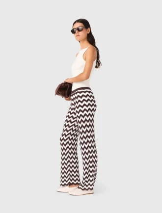 Pantalones de ganchillo en zigzag