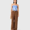 Pantalones de mezcla de lino