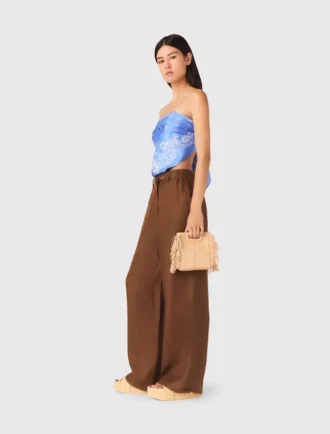 Pantalones de mezcla de lino