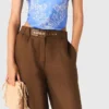 Pantalones de mezcla de lino
