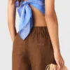 Pantalones de mezcla de lino